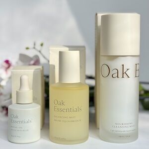 Oak Essentials Skincare Bundle -Ritual Oil + Cleanser + Mist | NEW | $182 Retail